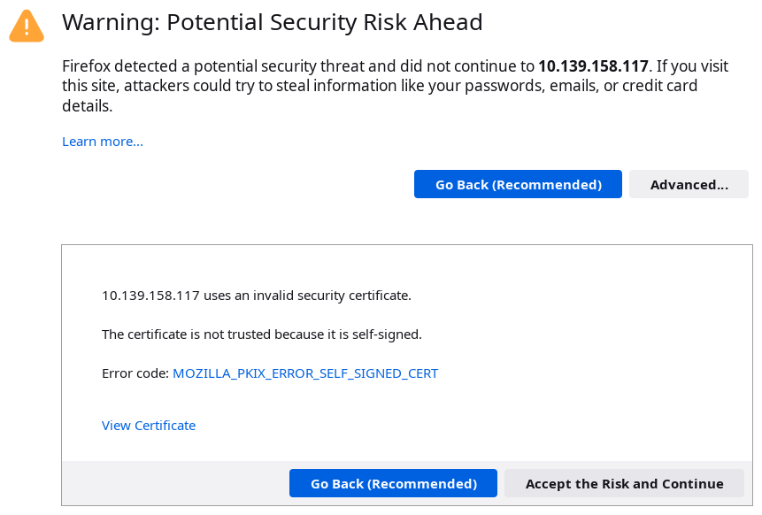 Ops-Center test SSL