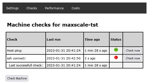 Machine checks