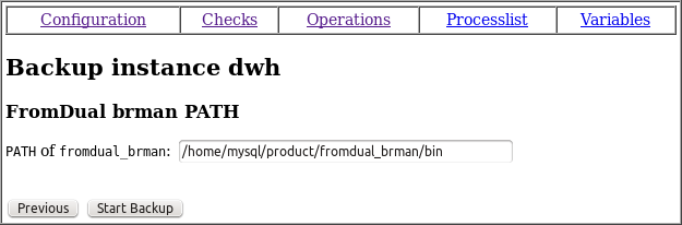 FromDual brman location