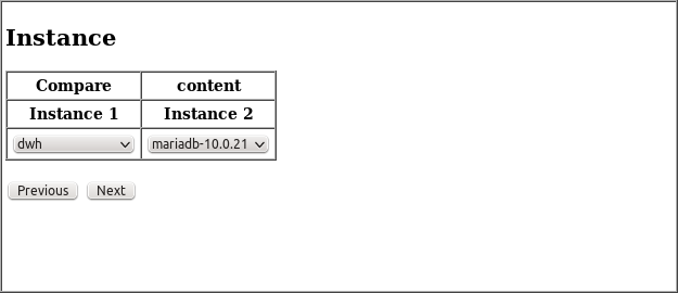 Compare tool instance selection